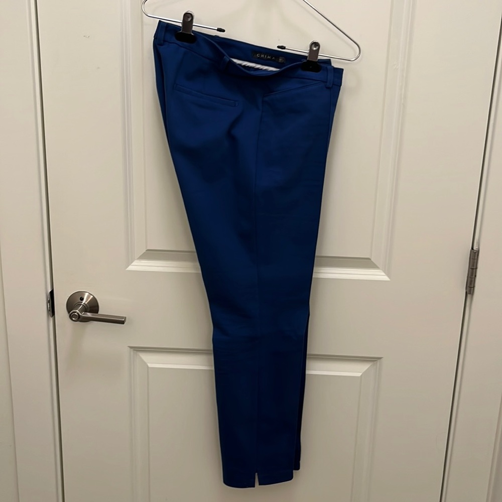 Saks Blue Chima Pant - Striped look in center